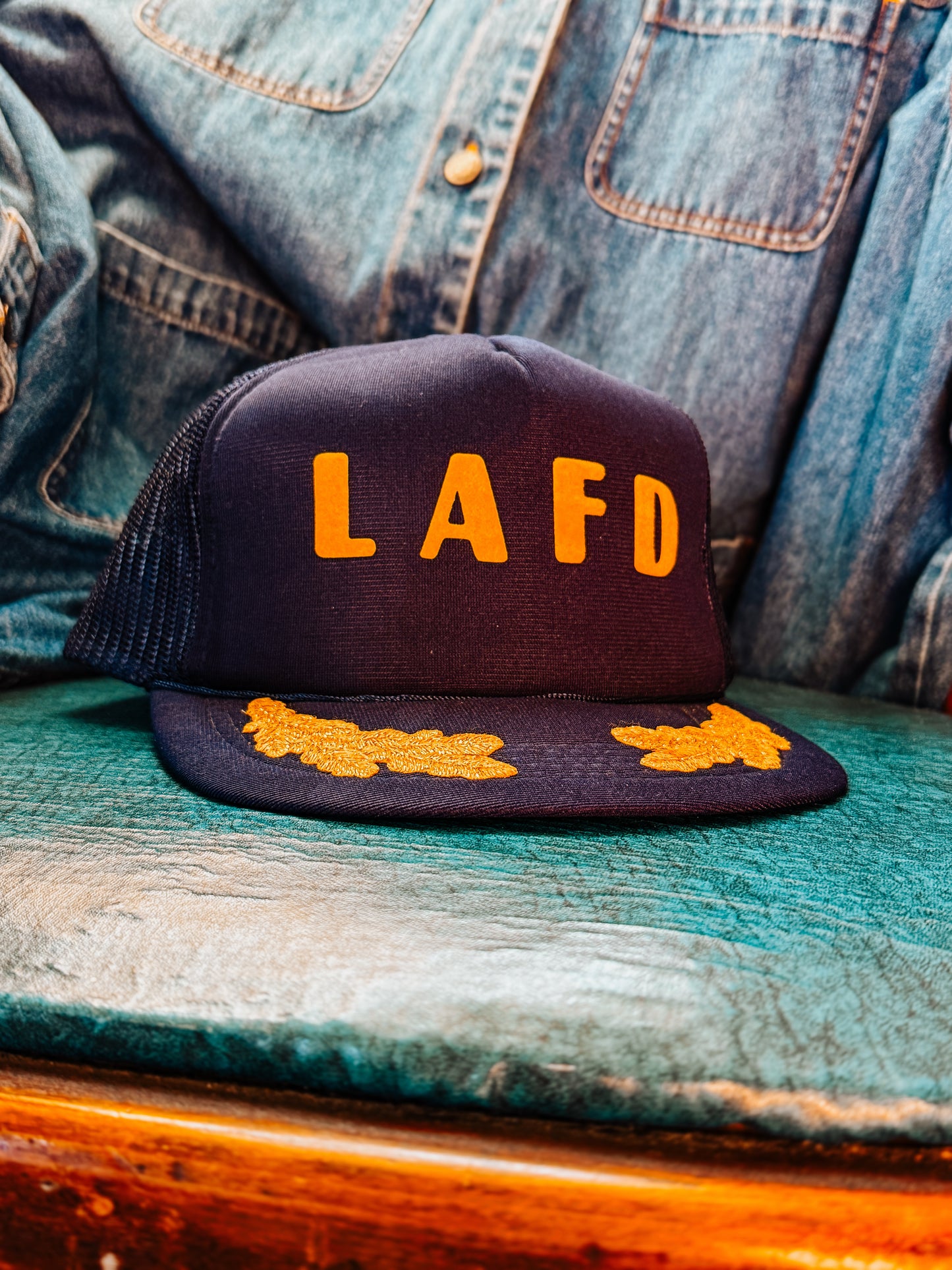 Vintage LAFD Snapback Trucker Hat