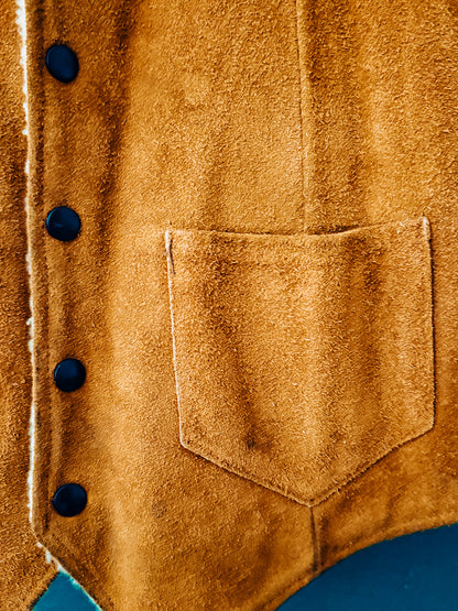 Vintage Leather Sherpa Vest