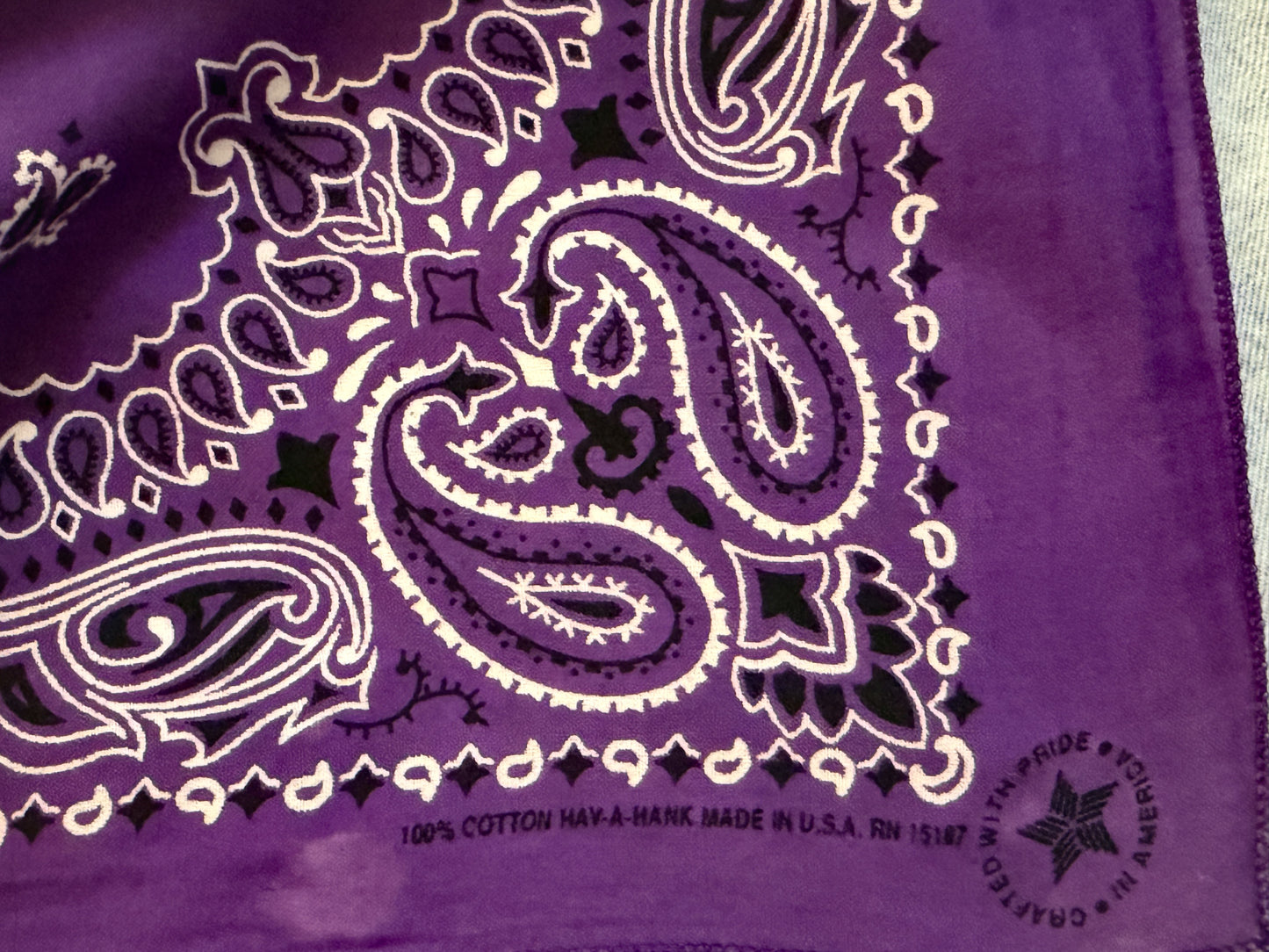Vintage Hav-A-Hank Purple Bandana  - 002