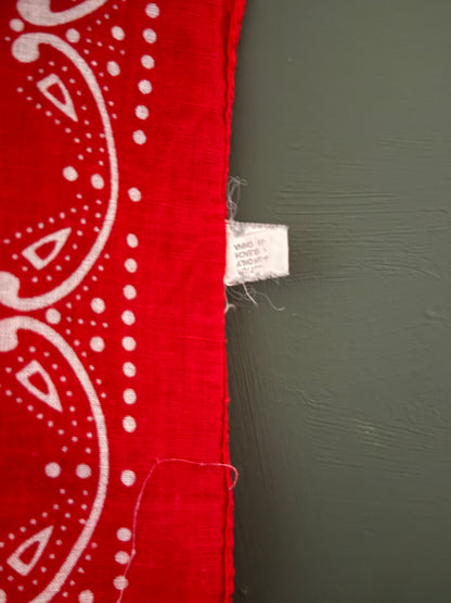 Vintage Red and White Bandana  -003