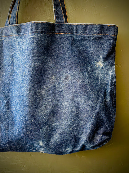 Vintage Denim Tote – “United We Stand”